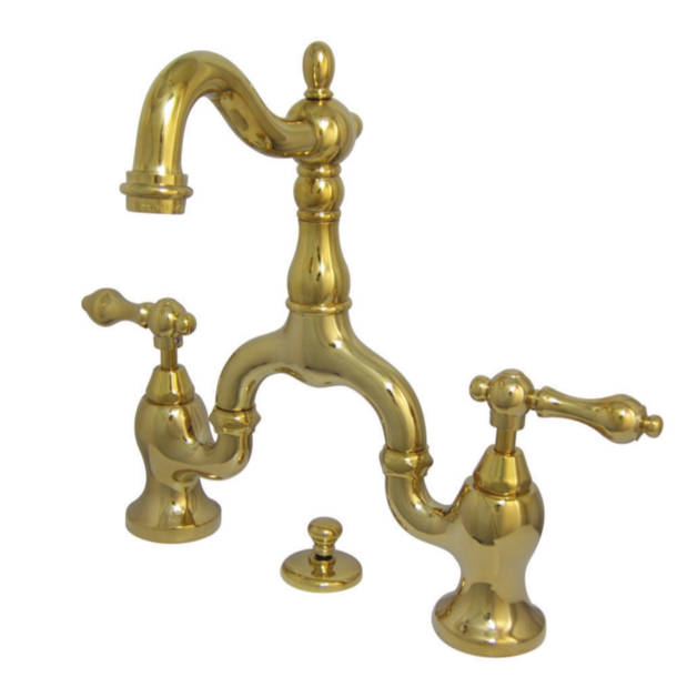 Kingston Brass English Country Bridge Faucet with Side Spray & Reviews